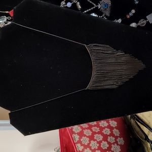 Metal fringe necklace